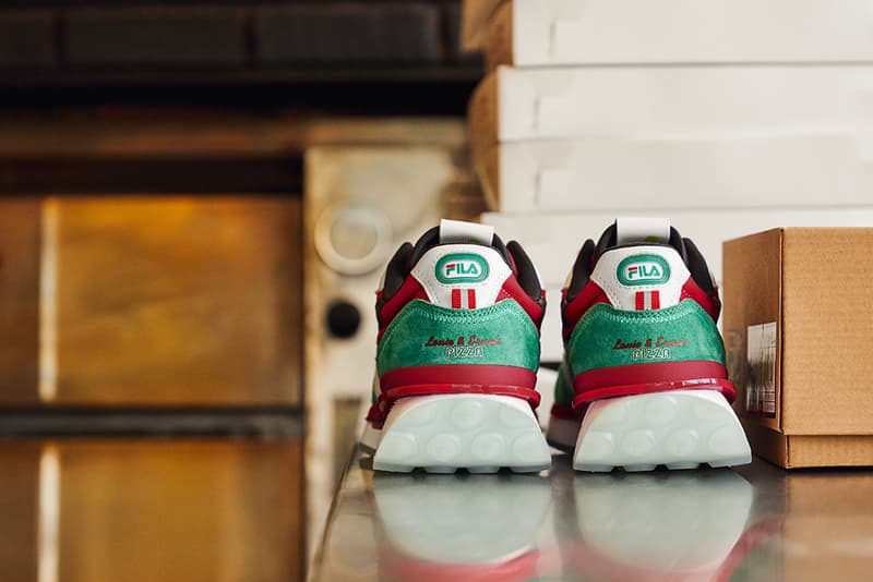 FILA Teams Up with Iconic NYC Pizzerias for Sneaker Collection white red green black grey 