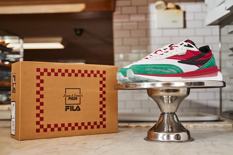 FILA Teams Up with Iconic NYC Pizzerias for Sneaker Collection white red green black grey 