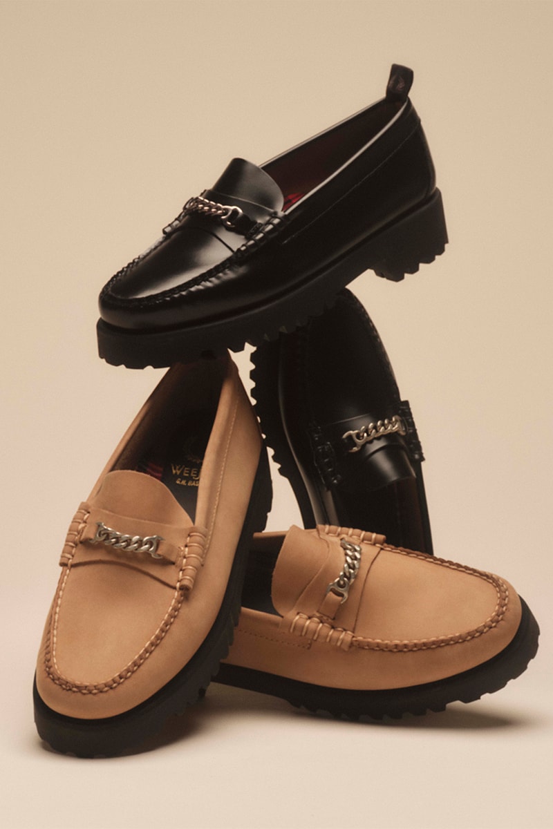 fred perry g.h. bass release details spring/summer 2022 sandstorm bark nubuck black leather penny loafer release details