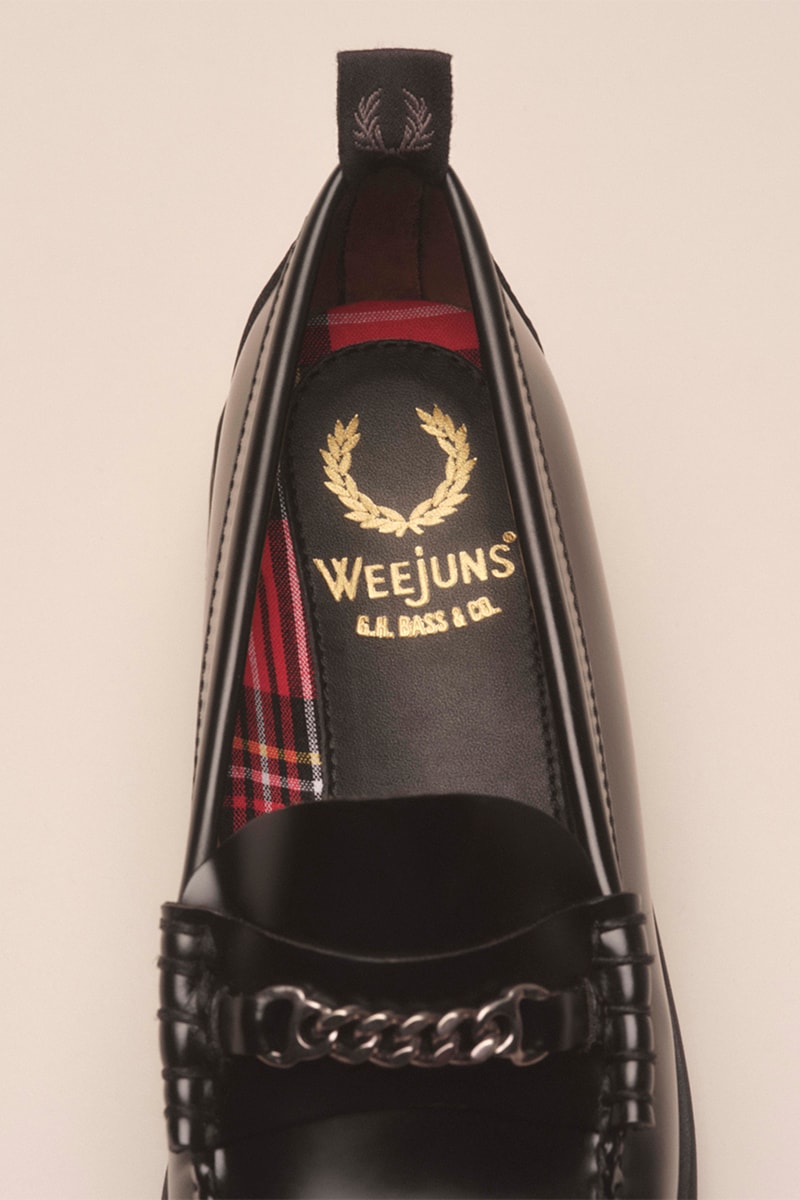 fred perry g.h. bass release details spring/summer 2022 sandstorm bark nubuck black leather penny loafer release details
