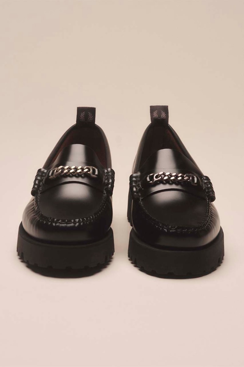 fred perry g.h. bass release details spring/summer 2022 sandstorm bark nubuck black leather penny loafer release details