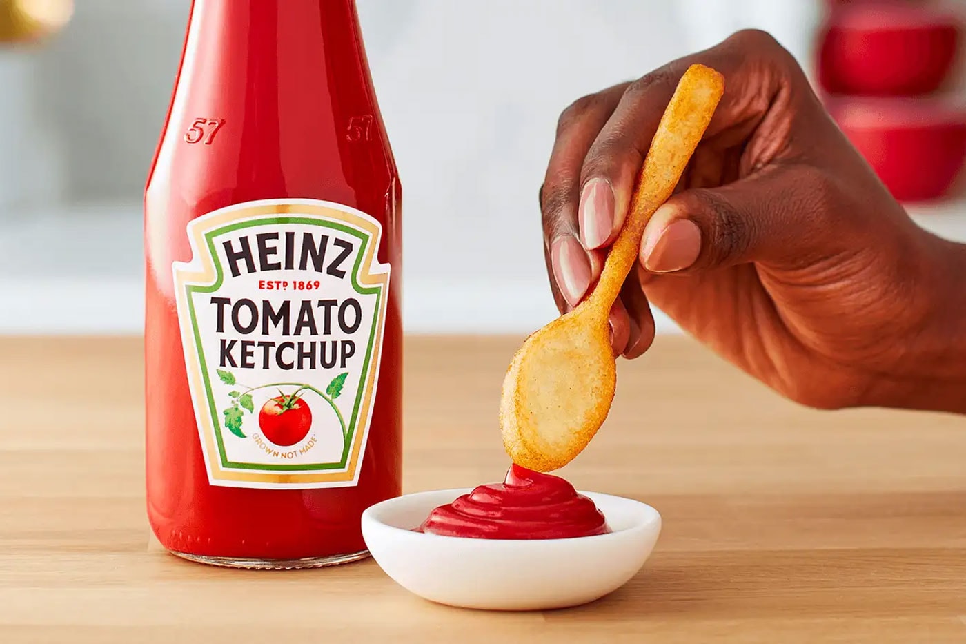 Heinz Ketchup Spoon Friez scoop up sauce United Kingdom UK raffle national fry day release info date