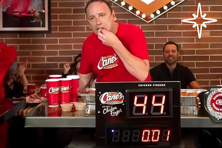 Joey Chestnut Eats 44 Cane's Chicken Fingers, Setting New World Record