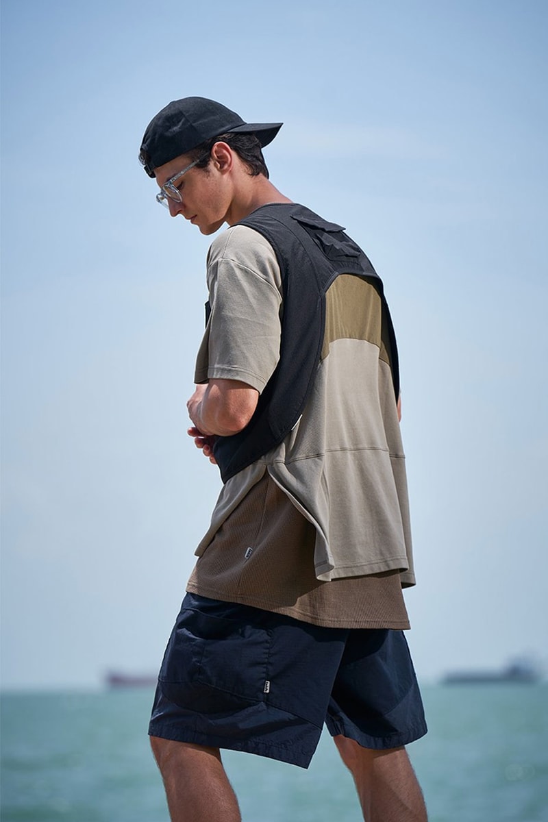 Lakh supply hexagonist drop 1 spring summer collection spring summer 2022 layered lafayette hong kong hexagon nylon vest tee shorts release info date price
