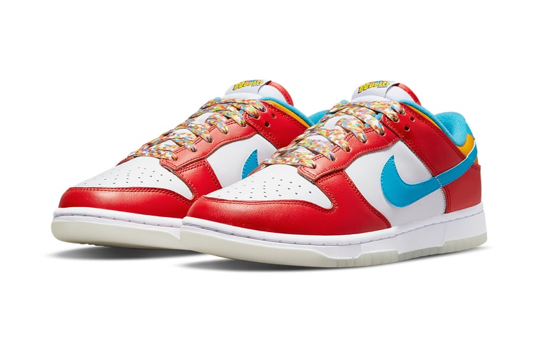 Official Look at LeBron James' Nike Dunk Low "Fruity Pebbles" Colorway