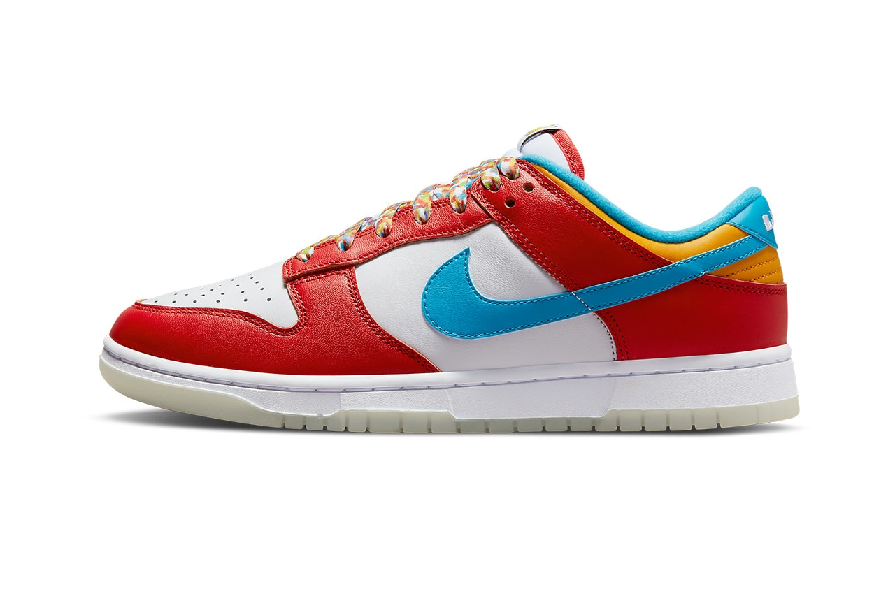 lebron james nike dunk low fruity pebbles DH8009 600 release date info store list buying guide photos price 