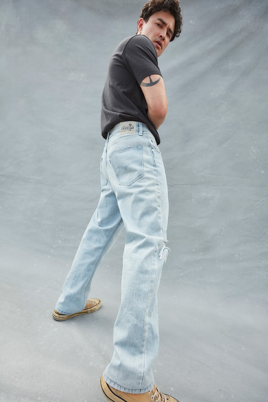 levis silvertab straight jeans oversized shorts drop shoulder trucker jackets sherpa jackets denim work shirts flannels 