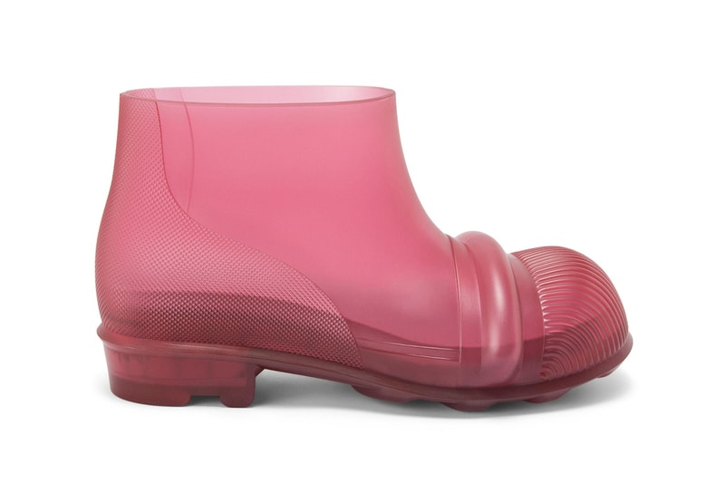 LOEWE Fall Winter 2022 Rubber Boot Black Transparent Red Mens Jonathan Anderson Footwear Avant Garde