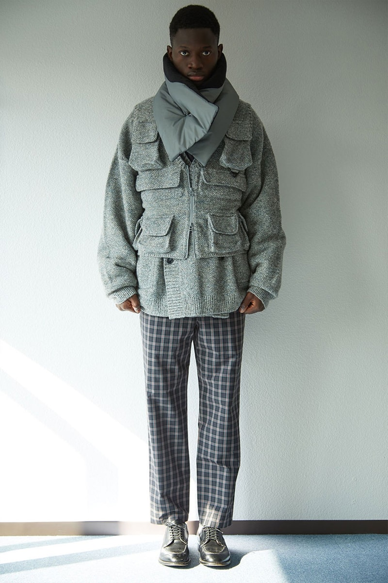 Meanswhile Fall winter 2022 collection tech tweed jacket m65 beaufort flight polartec dyneema overwrap sandas vibram footwear lookbook japan naohiro fujisaki release info date price 