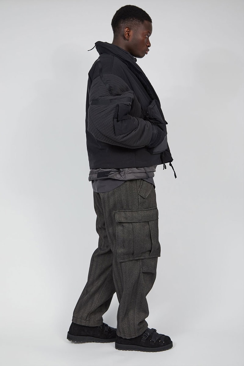 Meanswhile Fall winter 2022 collection tech tweed jacket m65 beaufort flight polartec dyneema overwrap sandas vibram footwear lookbook japan naohiro fujisaki release info date price 
