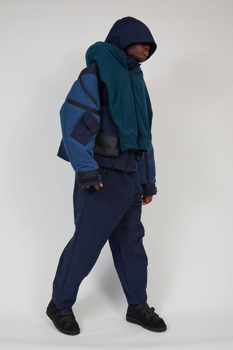 Meanswhile Fall winter 2022 collection tech tweed jacket m65 beaufort flight polartec dyneema overwrap sandas vibram footwear lookbook japan naohiro fujisaki release info date price 