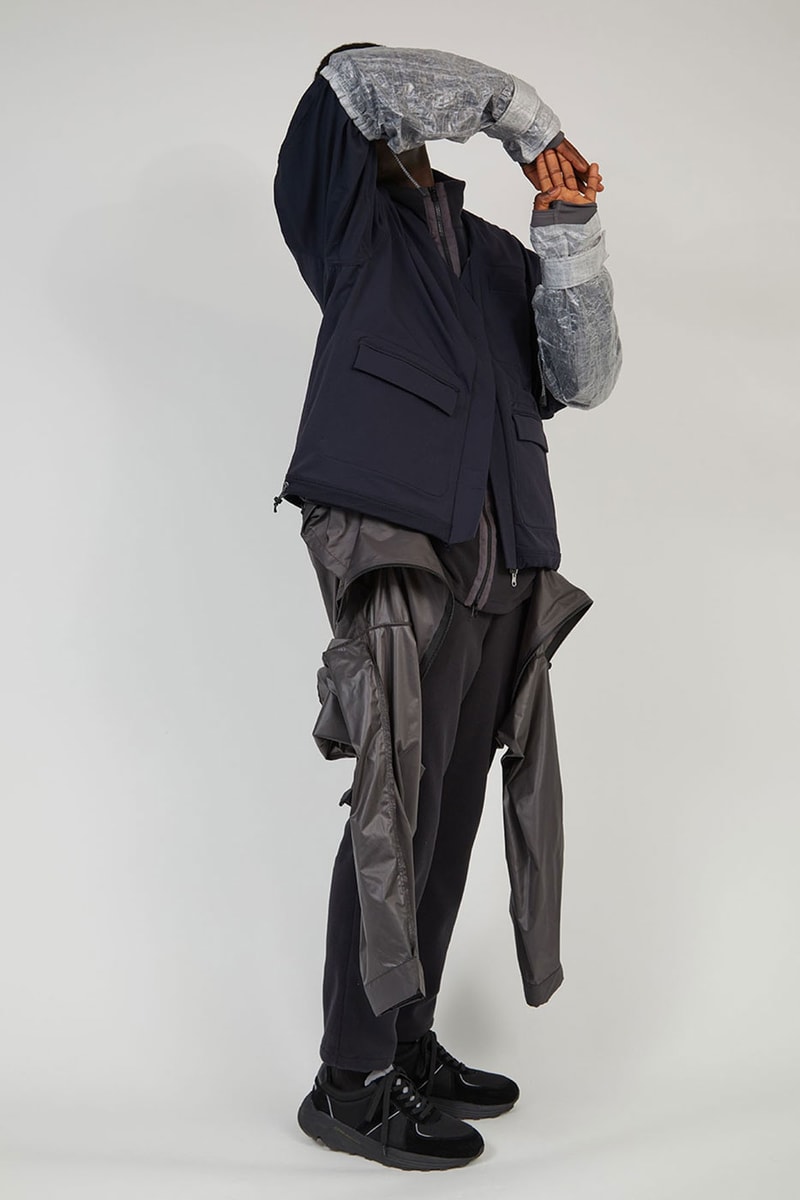 Meanswhile Fall winter 2022 collection tech tweed jacket m65 beaufort flight polartec dyneema overwrap sandas vibram footwear lookbook japan naohiro fujisaki release info date price 