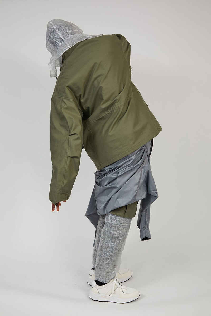 Meanswhile Fall winter 2022 collection tech tweed jacket m65 beaufort flight polartec dyneema overwrap sandas vibram footwear lookbook japan naohiro fujisaki release info date price 