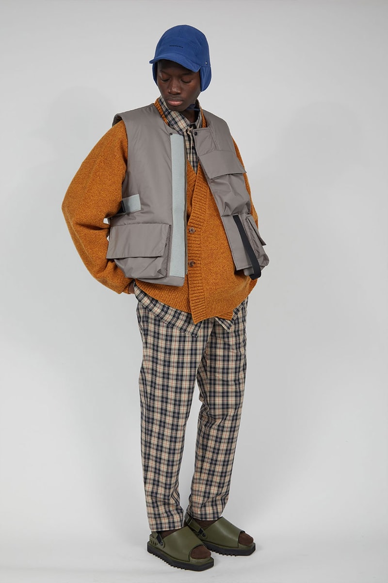 Meanswhile Fall winter 2022 collection tech tweed jacket m65 beaufort flight polartec dyneema overwrap sandas vibram footwear lookbook japan naohiro fujisaki release info date price 