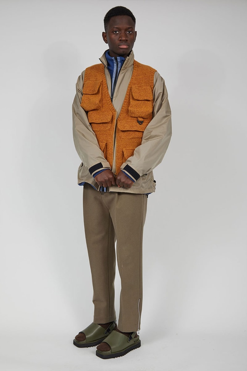 Meanswhile Fall winter 2022 collection tech tweed jacket m65 beaufort flight polartec dyneema overwrap sandas vibram footwear lookbook japan naohiro fujisaki release info date price 