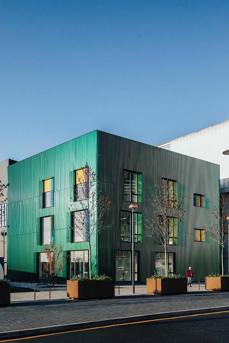 Mole Architects Adds Irredescent Facade to Design District Building in London