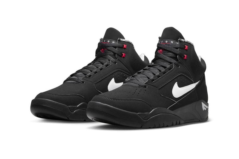 Nike Air Flight Lite Mid Black White Varsity Red Official Look Release Info DQ7687-003 Date Buy Price 