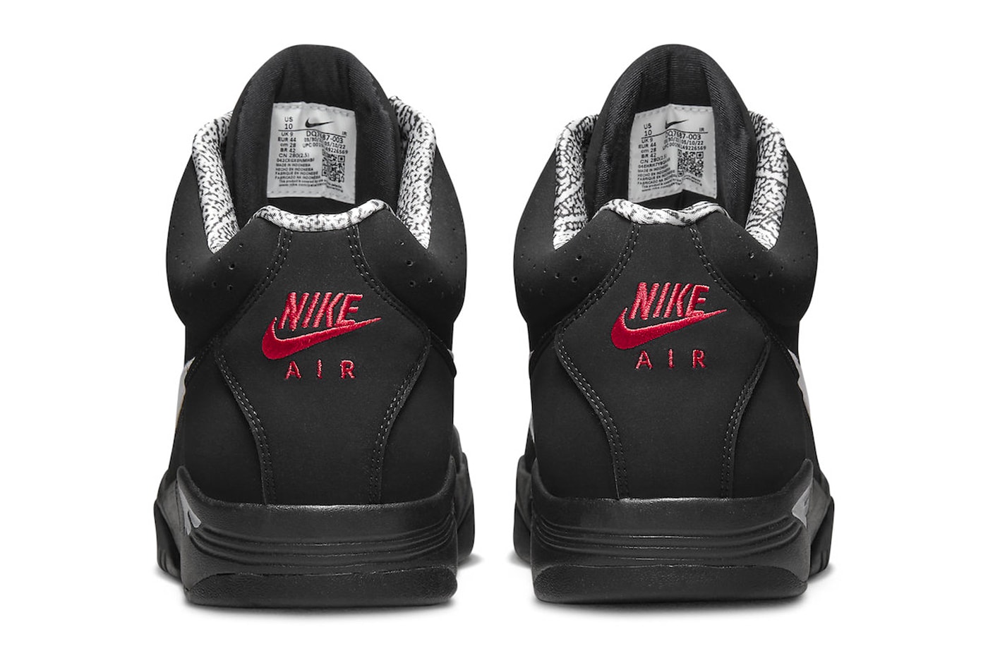 Nike Air Flight Lite Mid Black White Varsity Red Official Look Release Info DQ7687-003 Date Buy Price 