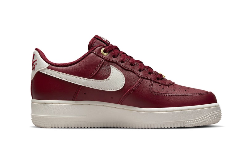 Nike Expands Air Force 1 Low Offering With Dark Red Iteration To Pay Homage to History of Logos DZ5616-600