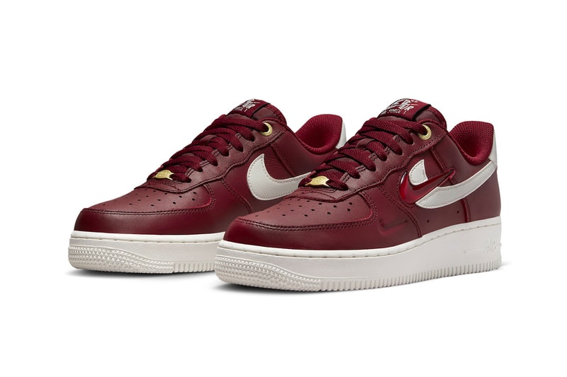 Nike Expands Air Force 1 Low Offering With Dark Red Iteration To Pay Homage to History of Logos DZ5616-600