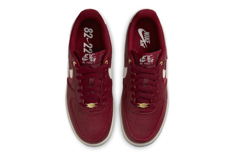 Nike Expands Air Force 1 Low Offering With Dark Red Iteration To Pay Homage to History of Logos DZ5616-600