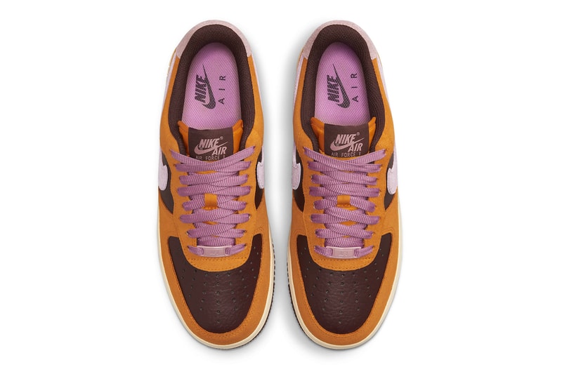 Official Look at Nike Air Force 1 "Magma Orange" DZ5629-800 elemental pink suede tumbled leather sneakers swoosh