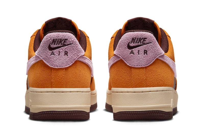 Official Look at Nike Air Force 1 "Magma Orange" DZ5629-800 elemental pink suede tumbled leather sneakers swoosh