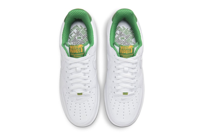 Nike Air Force 1 Low West Indies dx1156 100 classic green white september 2022 140 usd release info date price