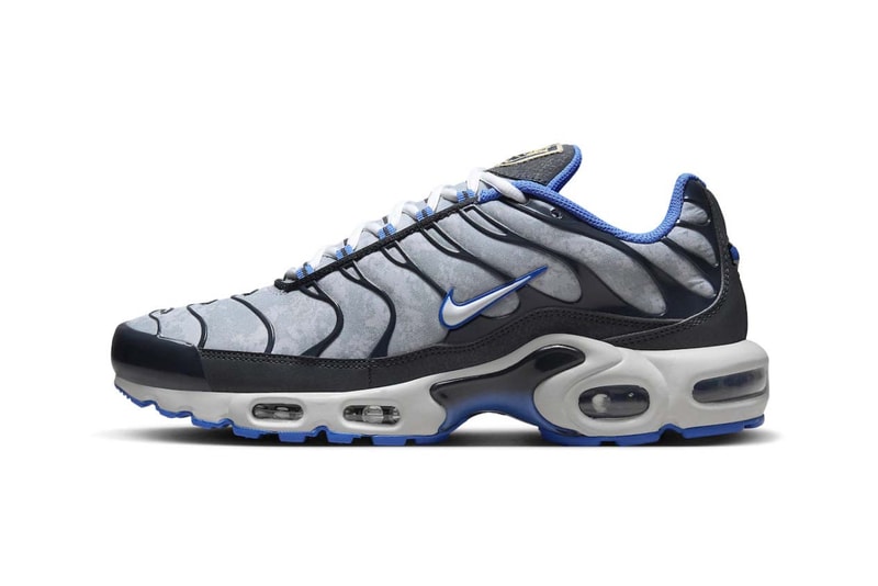 Nike Air Max Plus Social FC DQ3981-001 release info date price cloudy grey black gloss soccer motif summer 2022 blue