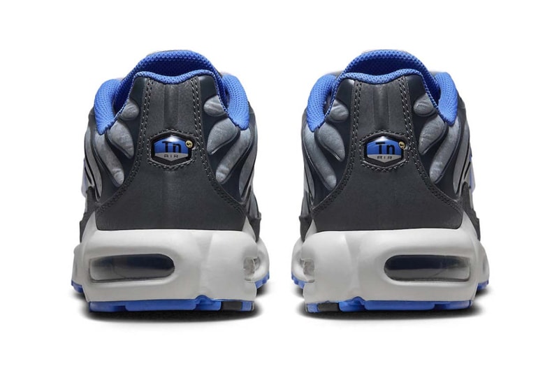 Nike Air Max Plus Social FC DQ3981-001 release info date price cloudy grey black gloss soccer motif summer 2022 blue