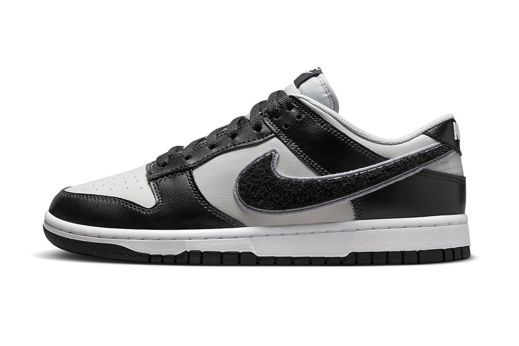 Nike Delivers Another Dunk Low "Chenille Swoosh" With Black and Gray Hues