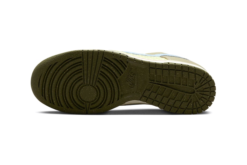 Nike Presents Its New Dunk Low With Cartoon Details Grind Rubber Sole Beige Soles Blue Swoosh