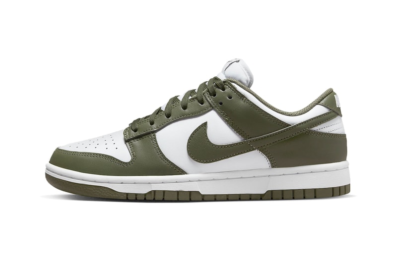 Nike Dunk Low "Medium Olive" Swoosh Sneaker Shoe