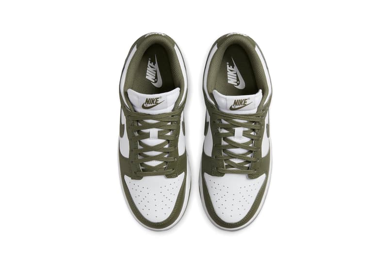 Nike Dunk Low "Medium Olive" Swoosh Sneaker Shoe