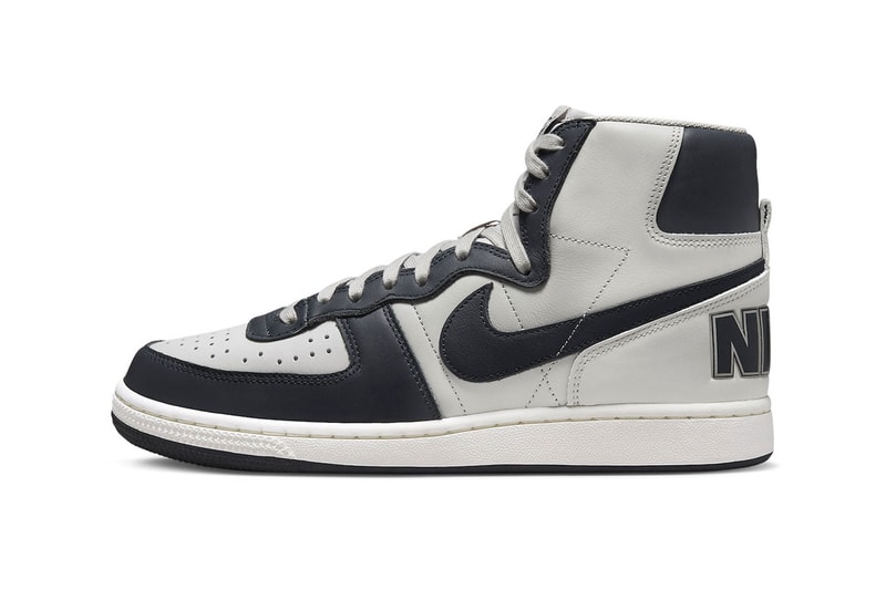 Nike Terminator High Georgetown leather nylon 1985 ncaa tournament granite dark obsidian sail fb1832 001 120 usd release info date price