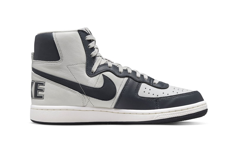 Nike Terminator High Georgetown leather nylon 1985 ncaa tournament granite dark obsidian sail fb1832 001 120 usd release info date price