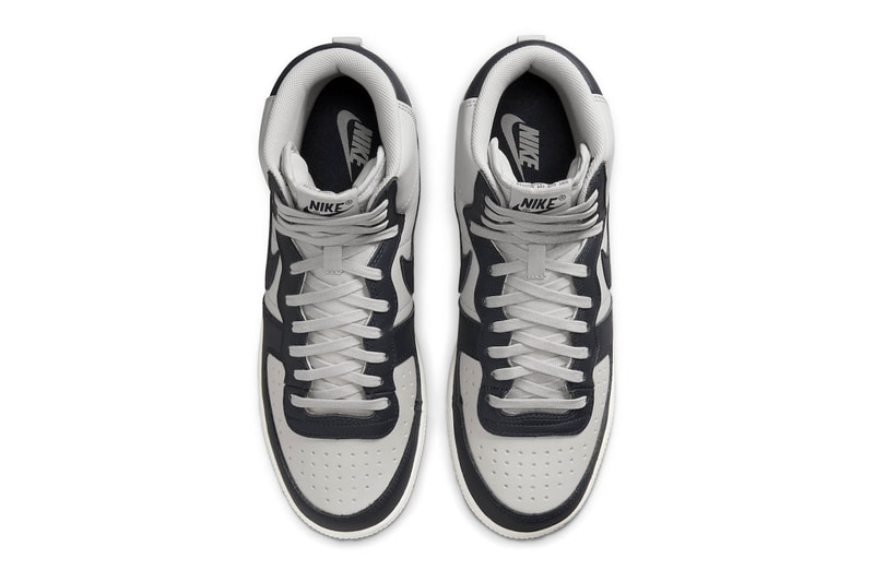 Nike Terminator High Georgetown leather nylon 1985 ncaa tournament granite dark obsidian sail fb1832 001 120 usd release info date price