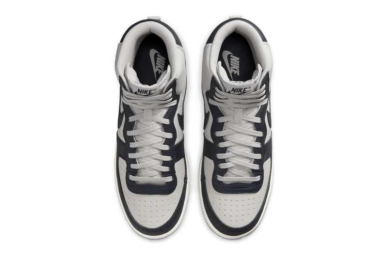 Nike Terminator High Georgetown leather nylon 1985 ncaa tournament granite dark obsidian sail fb1832 001 120 usd release info date price