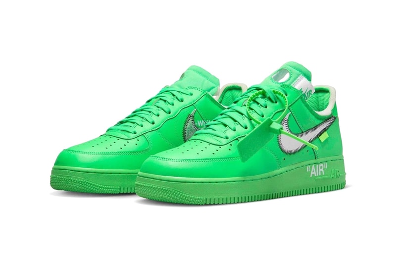 Off-White™ Nike Air Force 1 Low Light Green Spark Official Look Release Info DX1419-300 Date Buy Price 