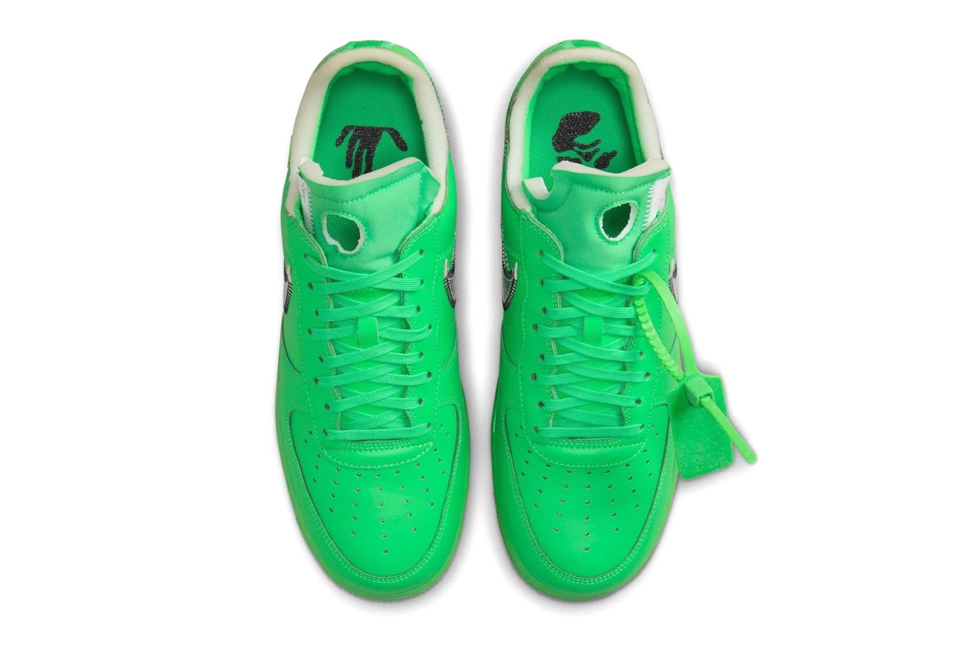 Off-White™ Nike Air Force 1 Low Light Green Spark Official Look Release Info DX1419-300 Date Buy Price 