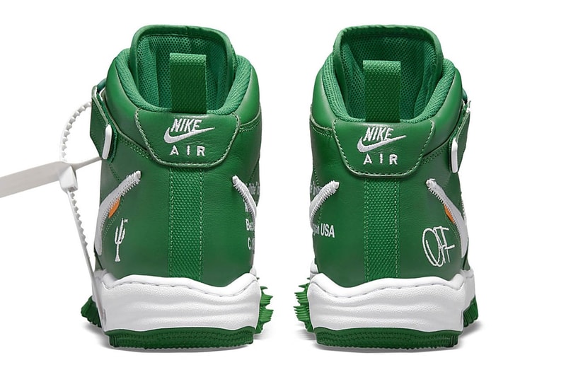 Off-White™ Nike Air Force 1 Mid Pine Green Official Look Release Info DR0500-300 Date Buy Price store list