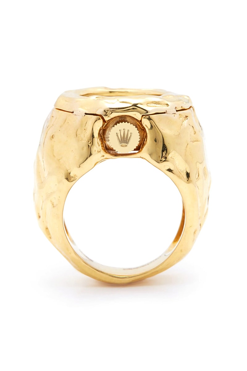 Patcharavipa Vintage Customized Watches Piaget Rolex Ring Watch Yellow Gold Oyserdate Dover Street Market London 