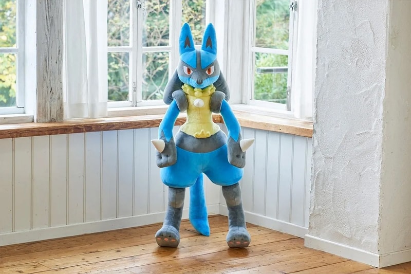 pokemon center life sized lucario plush doll release anime manga Japan toys home 