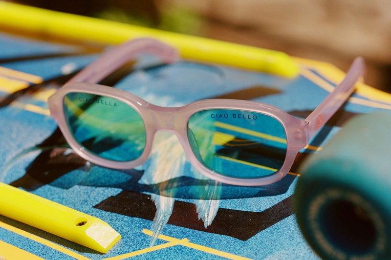 Retrosuperfuture Mark Gonzales II made in italy collaboration skateboarding sunglasses purple blue translucent rounded acetate ciao bello bella rsf release info date price