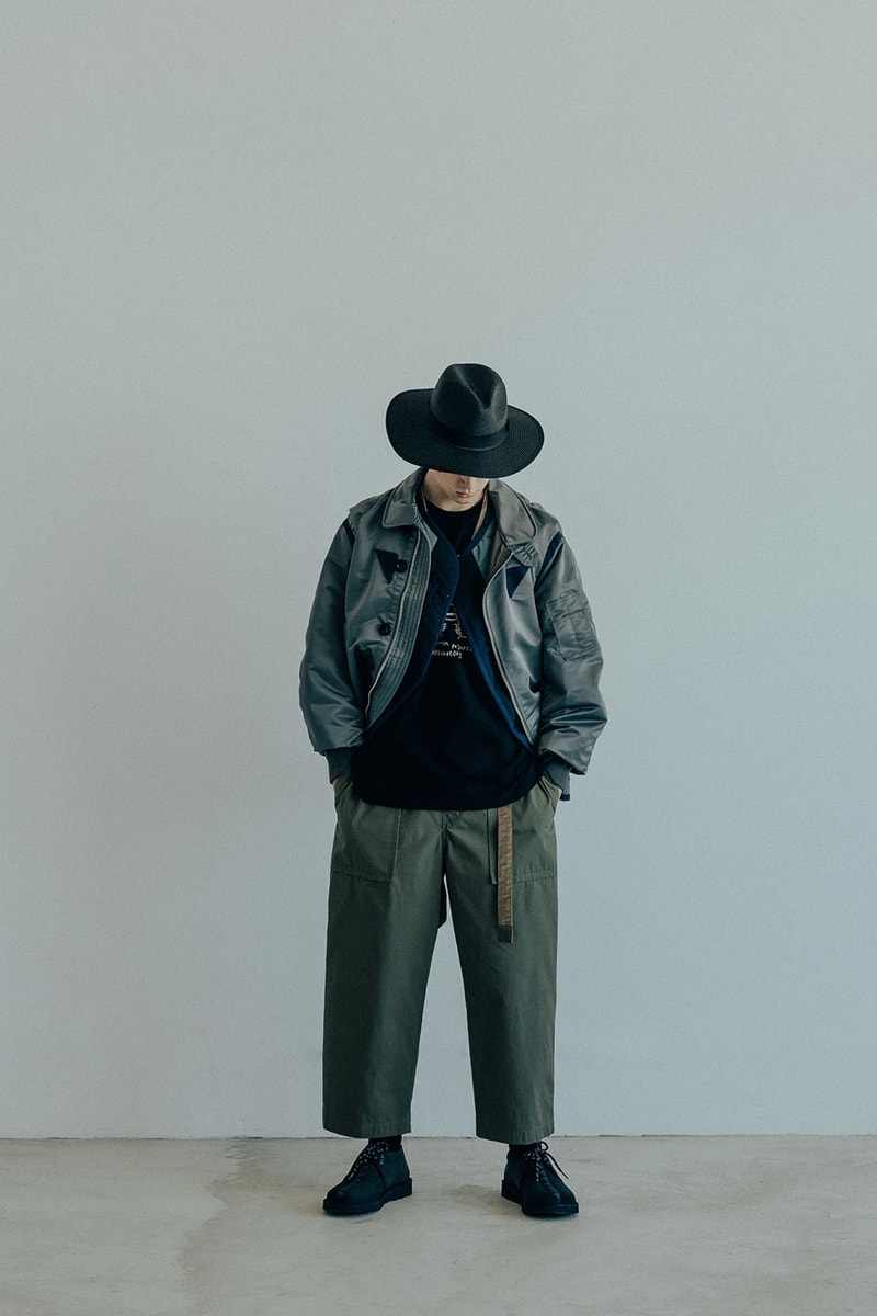 sacai New Arrivals HBX Release Info Buy Price Apparel Essentials Fall Jacket Nylon Twill Mix Blouson Logo Cap Double Brim Hat
