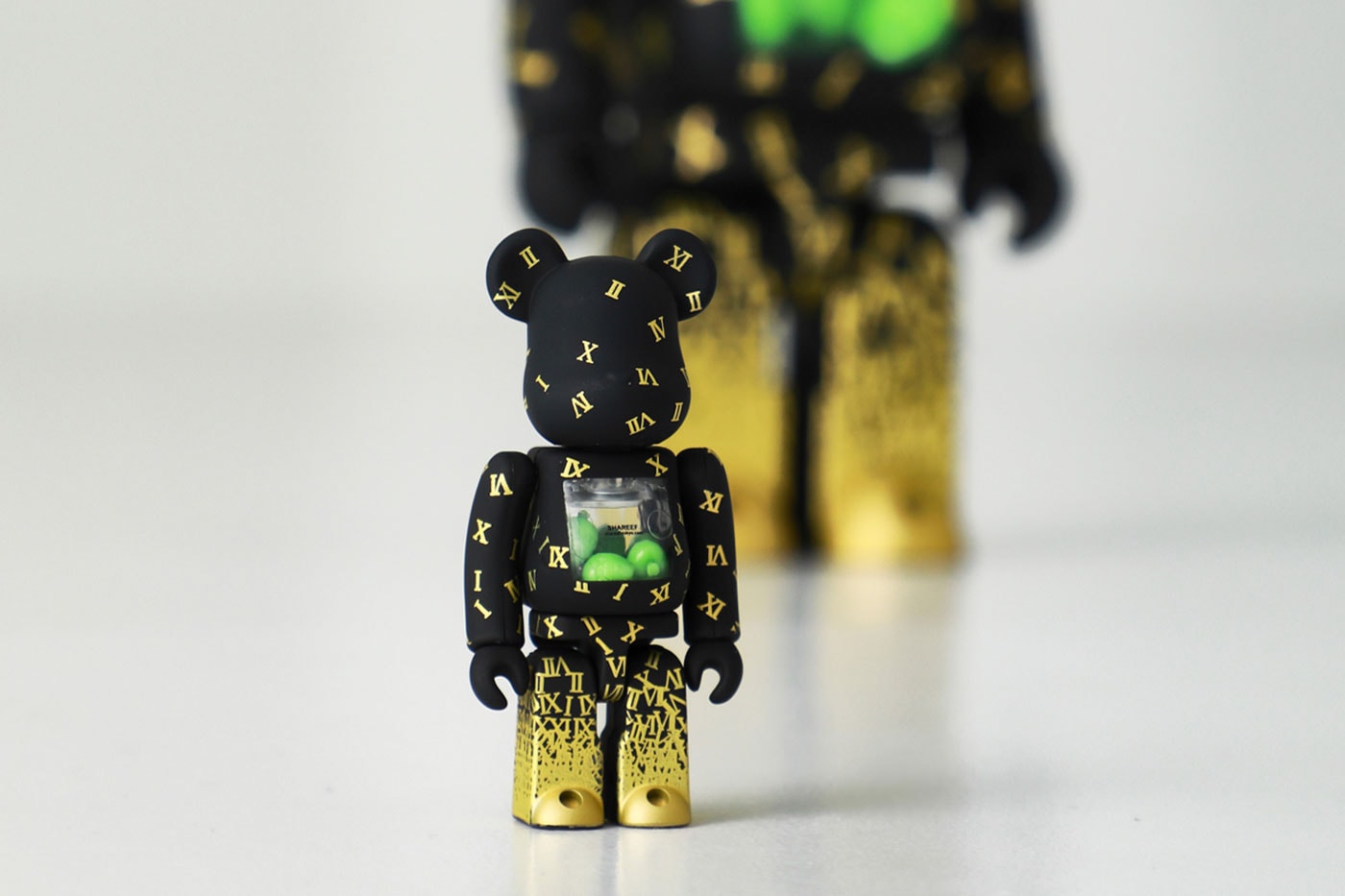 SHAREEF medicom Toy BEARBRICK collaboration black gold transparent chest apples release info date price