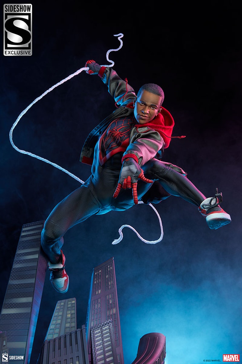 sideshow collectibles marvel spider man miles morales premium format figure statue toy collectible