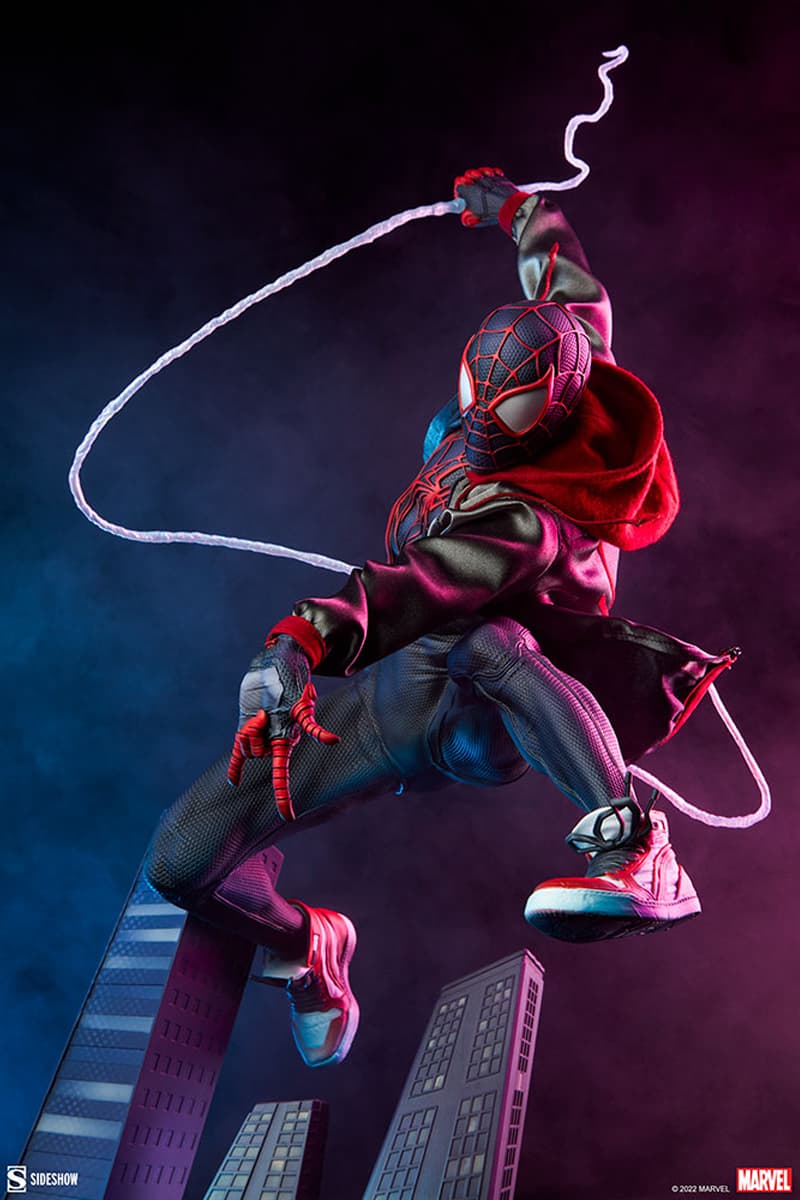 sideshow collectibles marvel spider man miles morales premium format figure statue toy collectible