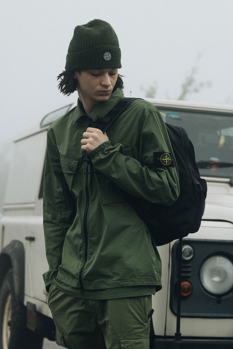 Stone Island Fall/Winter 2022 Collection HBX Release Info Buy Price Sweatshirt T-shirt Down Jacket Vest Puffer Hooded Graphic Print Logo Patch Beanie Sweatpants Sweatshorts Overshirt Utility