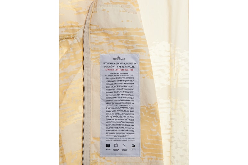 Stone Island Prototype Research_Series 06 Dévoré Kevlar Fishtail Parka release Stone Island Prototype Research _ Series 06 outerwear 